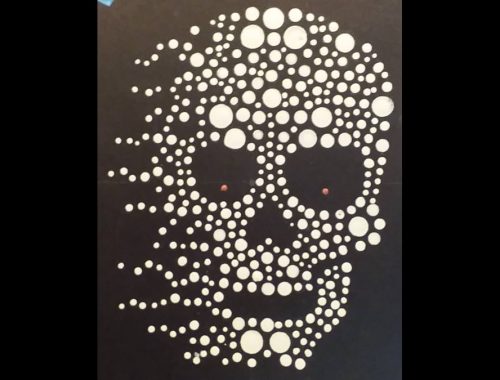 Deviant Art dot art skull pattern share